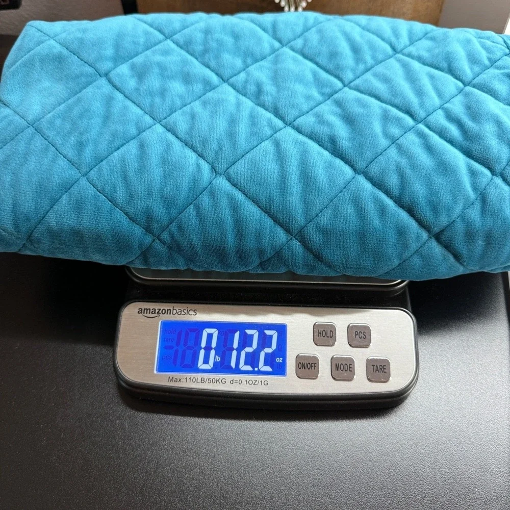 Better Homes & Gardens Quilted Velvet Euro Sham Corsair Teal Blue 26x26 BH18-003